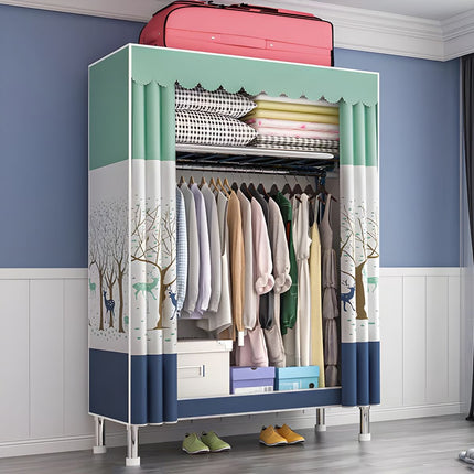 Simple Wardrobe Closet Large Capacity for Bedroom Easy Assembly Space Saving