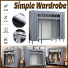 Simple Wardrobe Closet Storage Organizer Durable Steel Dust-Proof Easy to Use