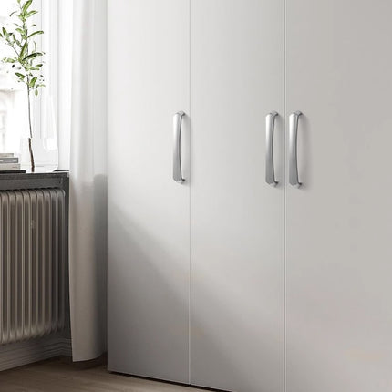 Cabinet Door Handle Bright Silver Modern Simple Wardrobe Kitchen Bathroom Pull