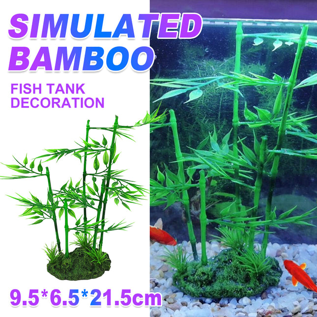 Aquarium Simulation Bamboo Decor Non-Toxic Fish Tank Background Decoration Use