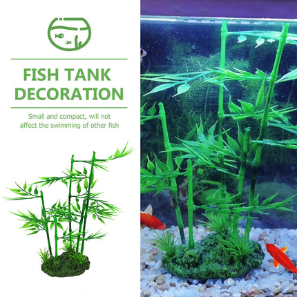 Aquarium Simulation Bamboo Decor Non-Toxic Fish Tank Background Decoration Use