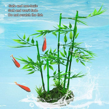 Aquarium Simulation Bamboo Decor Non-Toxic Fish Tank Background Decoration Use