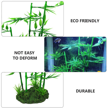Aquarium Simulation Bamboo Decor Non-Toxic Fish Tank Background Decoration Use