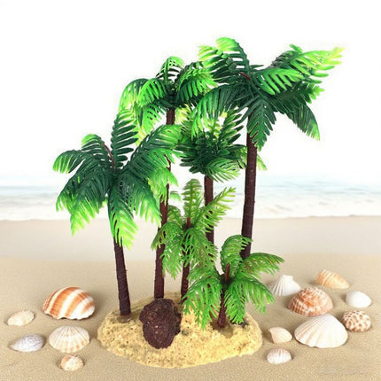 Plastic Simulated Coconut Tree Decoration for Freshwater Saltwater Fish Tank