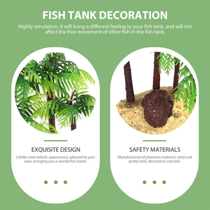 Plastic Simulated Coconut Tree Decoration for Freshwater Saltwater Fish Tank