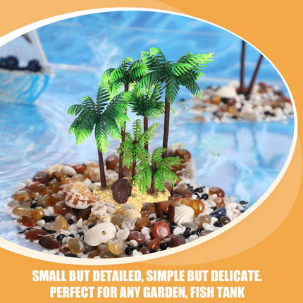 Plastic Simulated Coconut Tree Decoration for Freshwater Saltwater Fish Tank