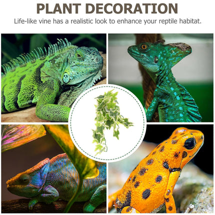 Wall Mounted Simulation Vine Reptile Climbing Plant for Terrarium Amphibian