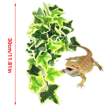 Wall Mounted Simulation Vine Reptile Climbing Plant for Terrarium Amphibian