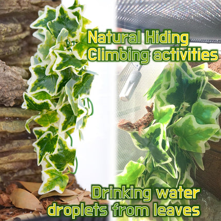 Wall Mounted Simulation Vine Reptile Climbing Plant for Terrarium Amphibian
