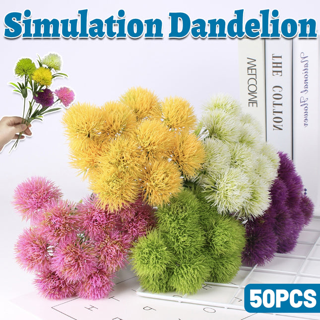 50 PCS Artificial Plants Plastic Flowers Home Decoration Muti Colours Realistic