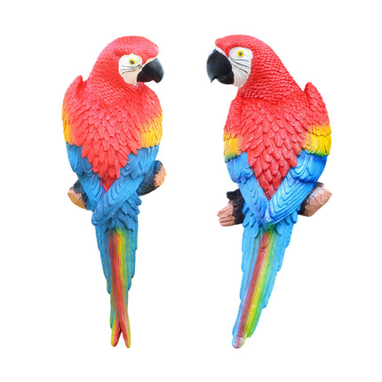 Simulated Half Parrot Tree Hanging Wall Decoration Durable for Home Garden Use