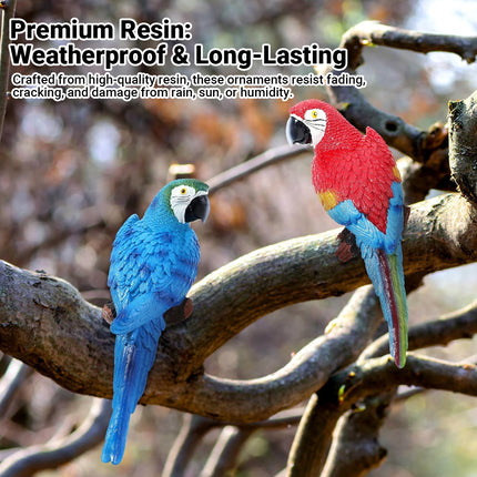 Simulated Half Parrot Tree Hanging Wall Decoration Durable for Home Garden Use