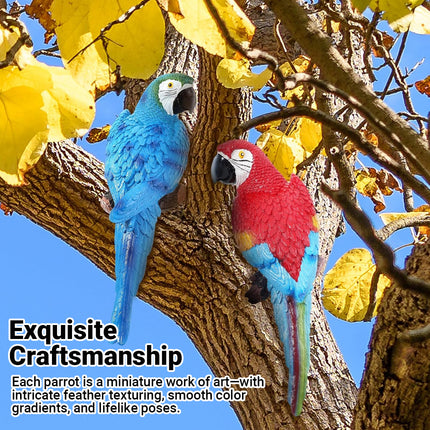 Simulated Half Parrot Tree Hanging Wall Decoration Durable for Home Garden Use