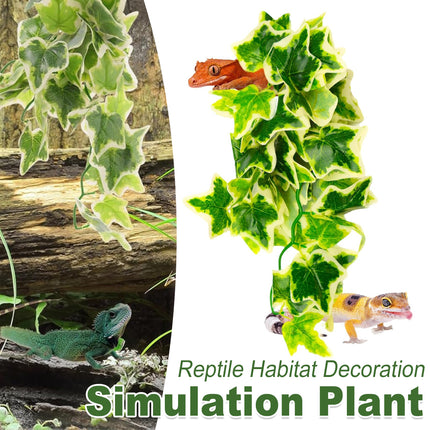 Wall Mounted Simulation Vine Reptile Climbing Plant for Terrarium Amphibian