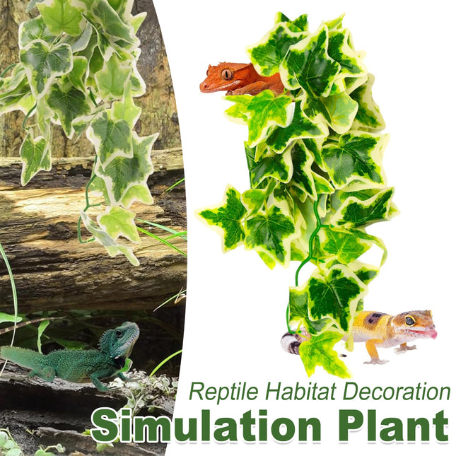 Wall Mounted Simulation Vine Reptile Climbing Plant for Terrarium Amphibian