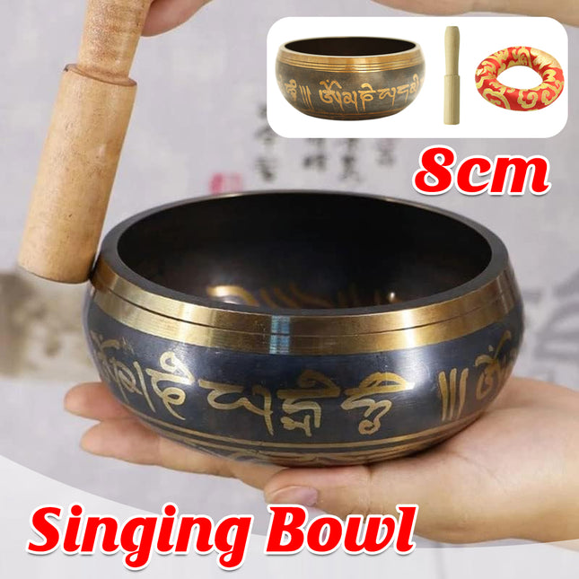 Tibetan Singing Bowl with Striker and Cushion for Meditation Yoga Mindfulness ASMR
