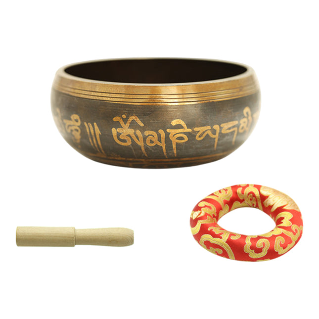 Tibetan Singing Bowl with Striker and Cushion for Meditation Yoga Mindfulness ASMR