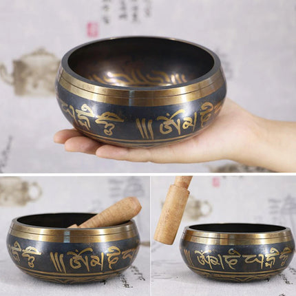 Tibetan Singing Bowl with Striker and Cushion for Meditation Yoga Mindfulness ASMR
