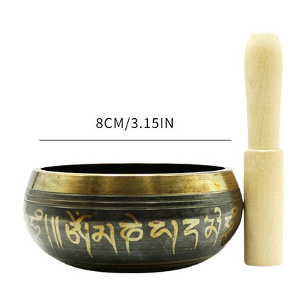 Tibetan Singing Bowl with Striker and Cushion for Meditation Yoga Mindfulness ASMR