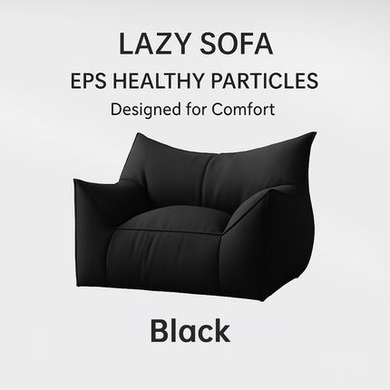 Lazy Sofa Bean Bag Single Chair 80 x 70 x 60cm EPS Filled for Bedroom Balcony