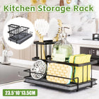Kitchen Sink Caddy Sponge Brush Holder Diatomite Pad Stainless Steel Organiser