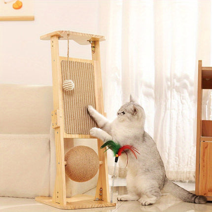 Cat Scratch Board Upright Claw Grinding Post Corner Scratching Column For Indoor