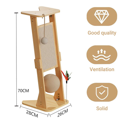Cat Scratch Board Upright Claw Grinding Post Corner Scratching Column For Indoor
