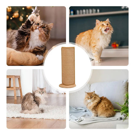 Corner Sisal Cat Scratching Post 52cm Wooden Base