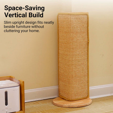 Corner Sisal Cat Scratching Post 52cm Wooden Base