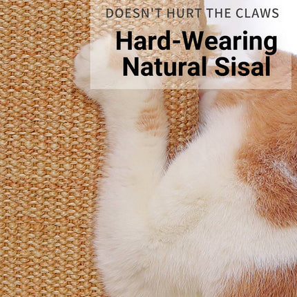 Corner Sisal Cat Scratching Post 52cm Wooden Base