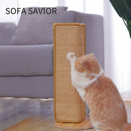 Corner Sisal Cat Scratching Post 52cm Wooden Base