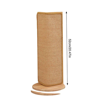 Corner Sisal Cat Scratching Post 52cm Wooden Base