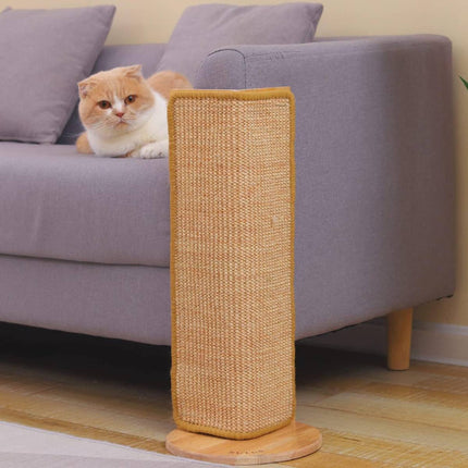 Corner Sisal Cat Scratching Post 52cm Wooden Base