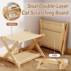 Sisal Double Layer Cat Scratching Board Durable Foldable for Indoor Cats Kittens
