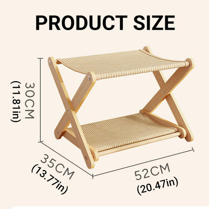 Sisal Double Layer Cat Scratching Board Durable Foldable for Indoor Cats Kittens