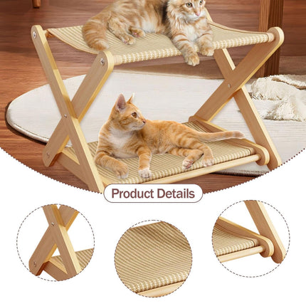 Sisal Double Layer Cat Scratching Board Durable Foldable for Indoor Cats Kittens