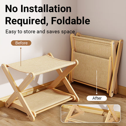 Sisal Double Layer Cat Scratching Board Durable Foldable for Indoor Cats Kittens