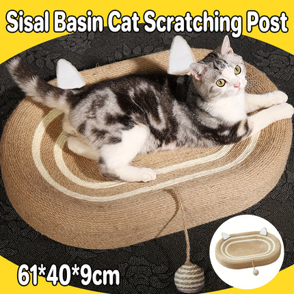 Sisal Basin Cat Scratch Board Cat Paw Board Basin Cat Bed Kitten Scratcher Pad
