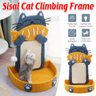 Sisal Cat Scratching Post Wall Mounted Climbing Tree Vertical Scratcher Toy
