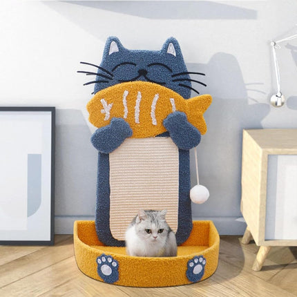 Sisal Cat Scratching Post Wall Mounted Climbing Tree Vertical Scratcher Toy