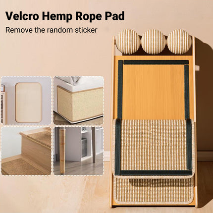 Vertical Wall Mounted Non Shedding Cat Scratcher Corrugated Paper Durable