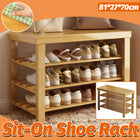 Sit-On Shoe Rack Storage Bench for Entryway Hallway Home Space Saving Durable