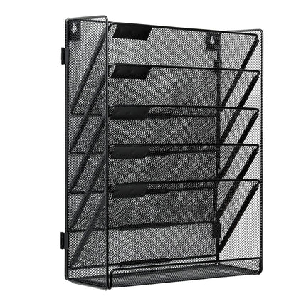 6 Layer Grid File Organizer Office Document Storage Rack Desktop Paper Sorter