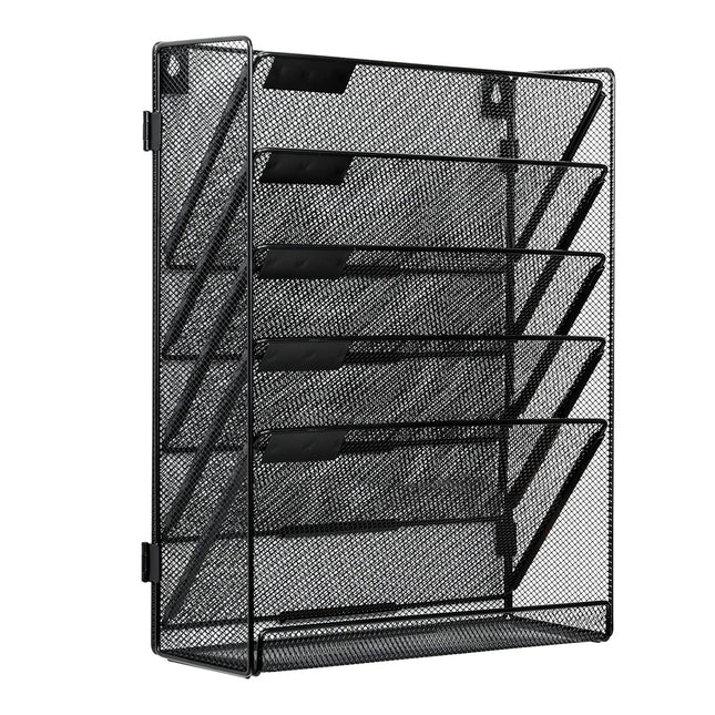 6 Layer Grid File Organizer Office Document Storage Rack Desktop Paper Sorter