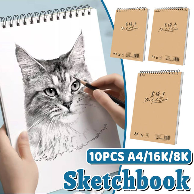 Kraft Sketchbooks 10 Pack Single Size A4 16K or 8K