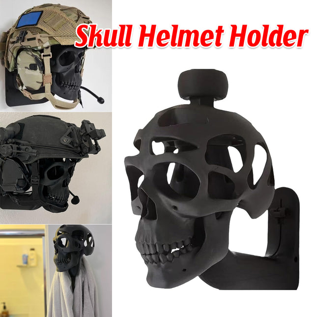 3D Skull Helmet Display Stand Wall Mounted Motorcycle Helmet Rack Holder Display