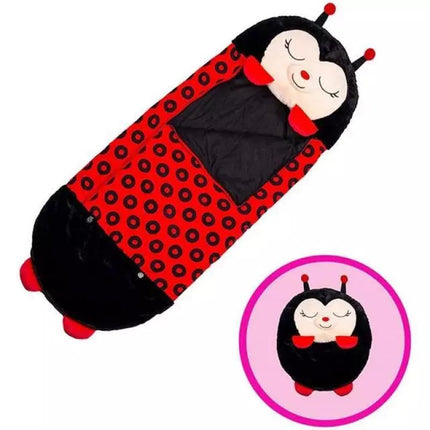180 x 70cm Convertible Animal Sleeping Bag Plush Pillow for Sleepover Camping