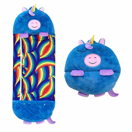 180 x 70cm Convertible Animal Sleeping Bag Plush Pillow for Sleepover Camping