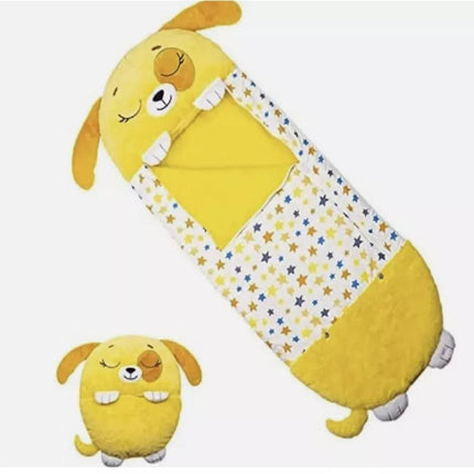 180 x 70cm Convertible Animal Sleeping Bag Plush Pillow for Sleepover Camping