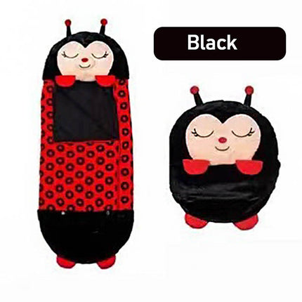 180 x 70cm Convertible Animal Sleeping Bag Plush Pillow for Sleepover Camping